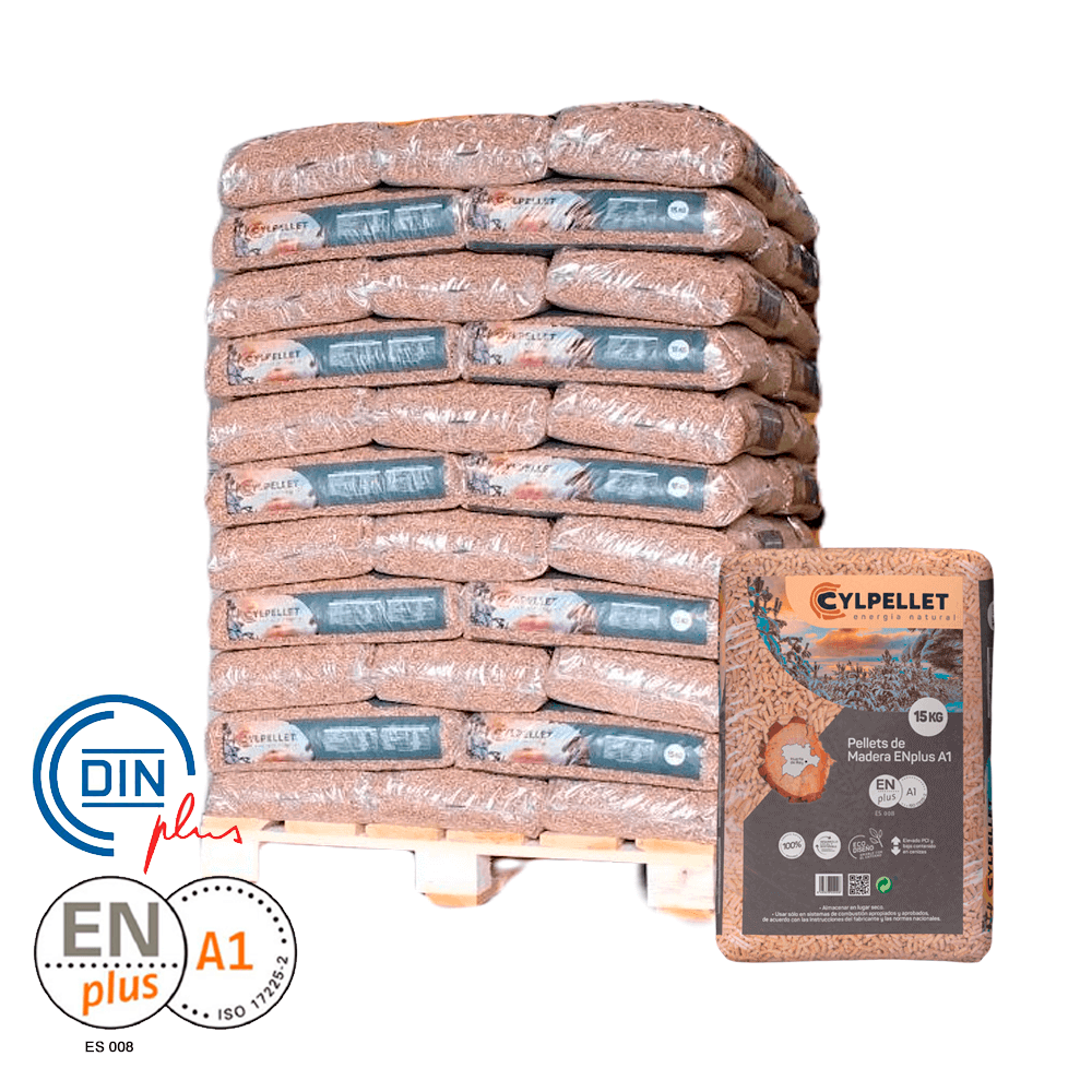 CYL PELLET – 1 Palet de 77 sacos de 15Kg Enplus A1