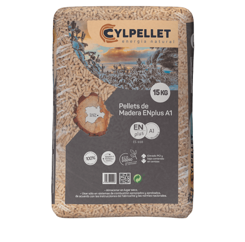 CYL PELLET – 4 Palet de 308 sacos de 15Kg Enplus A1