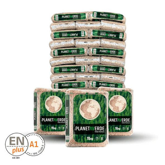 1 Palet de 77 Sacos certificado DIN ENplus A1 15Kg PLANETA VERDE